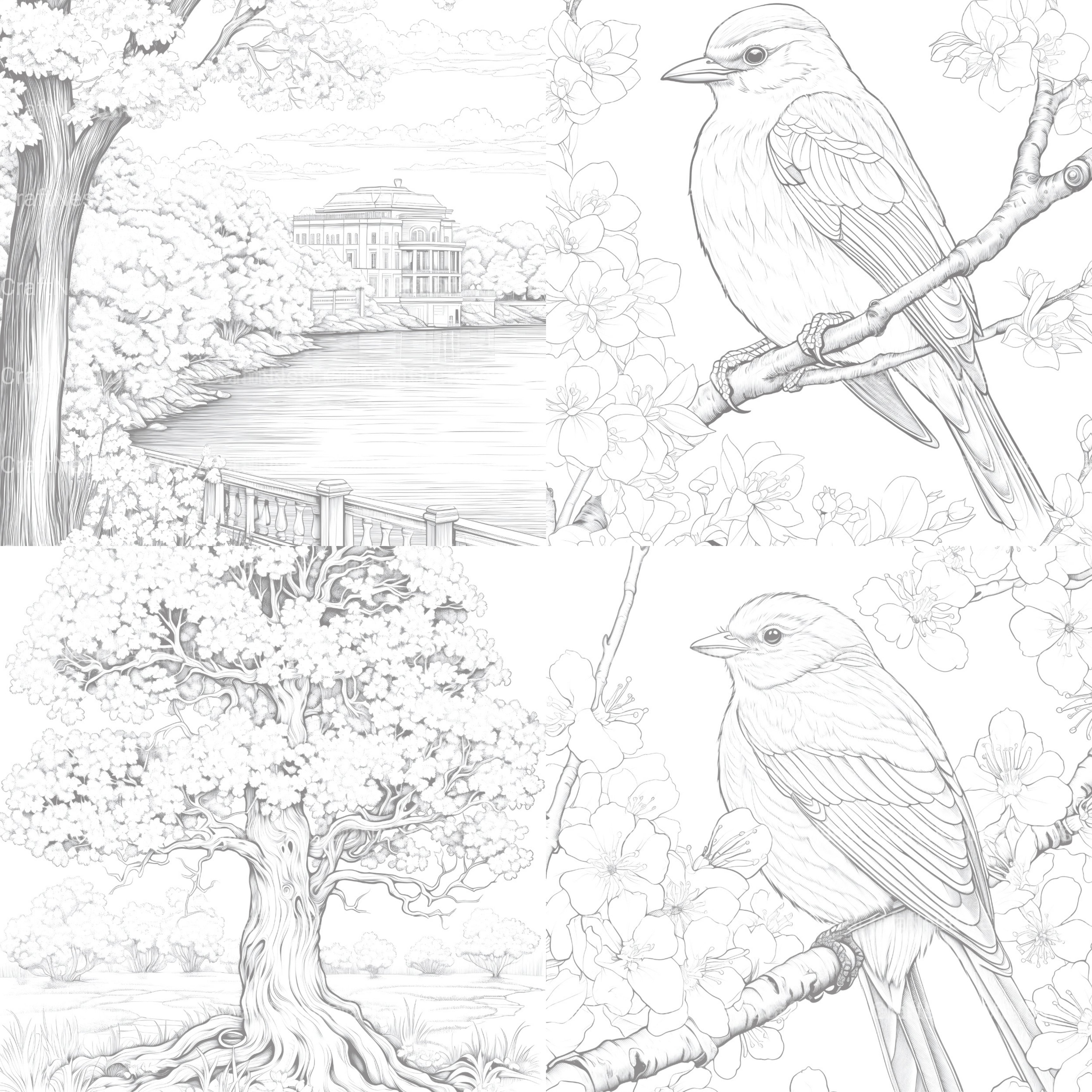 Springtime Garden Coloring Book - CraftNest - Digital Crafting and Art