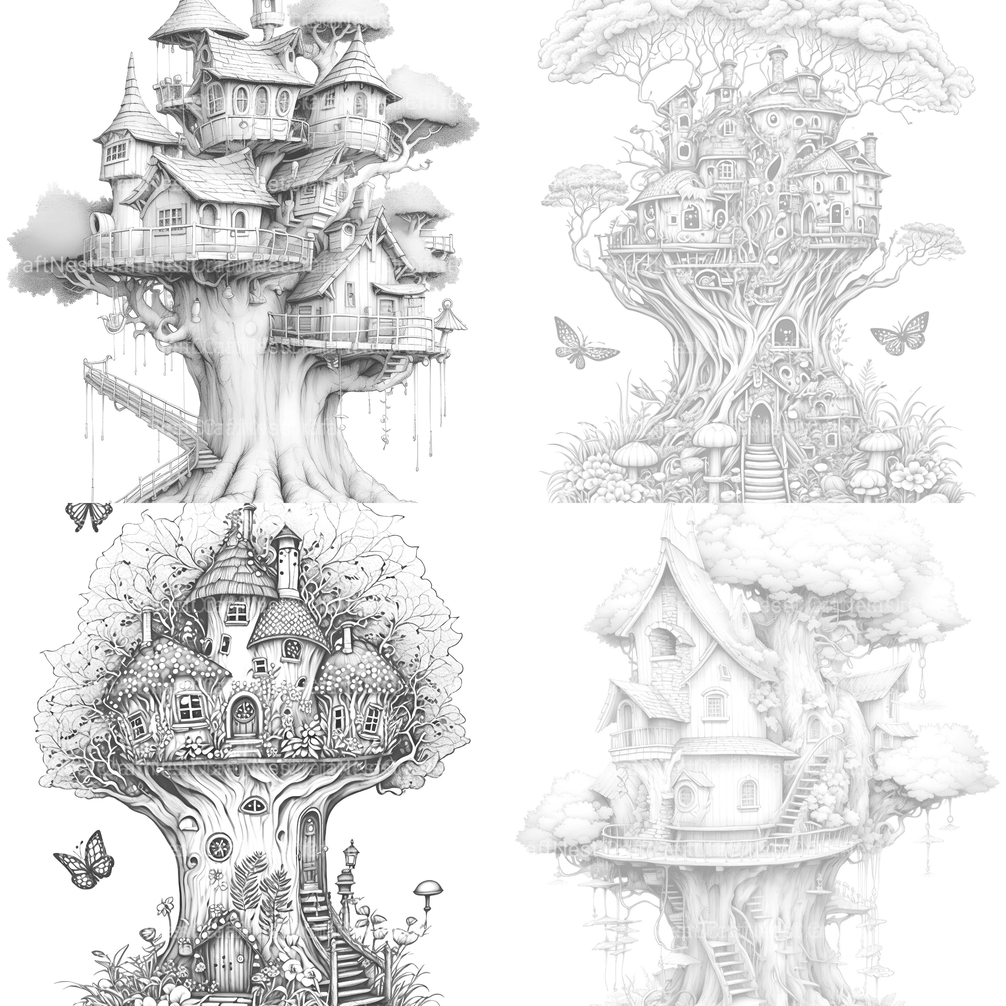 Treehouse Coloring Book 2