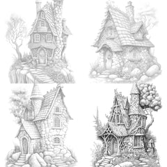Stone Fairy House Coloring Book - CraftNest - Digital Crafting and Art