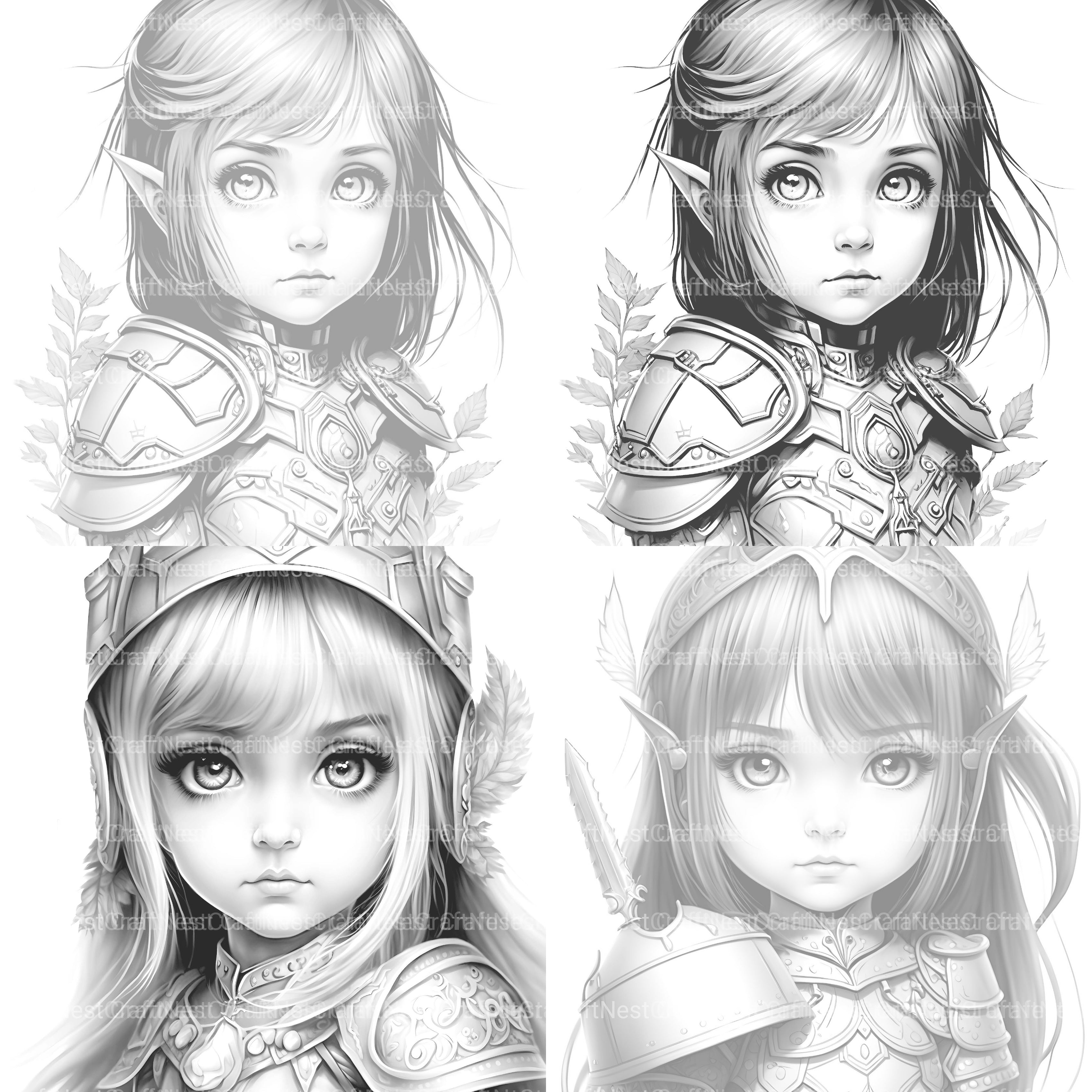 Princess Coloring Book 1 - CraftNest - Digital Crafting and Art