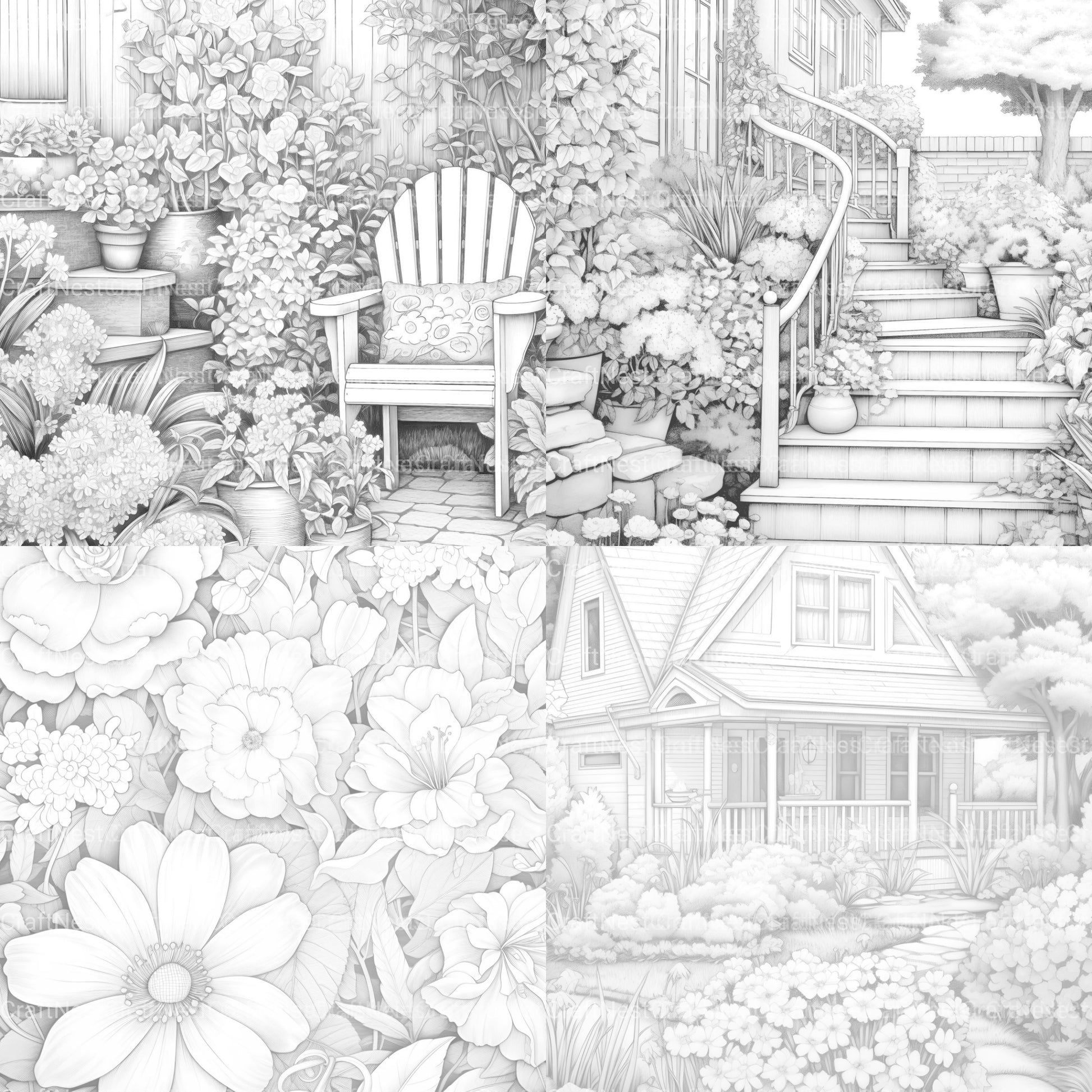 Spring Garden Coloring Book - CraftNest - Digital Crafting and Art
