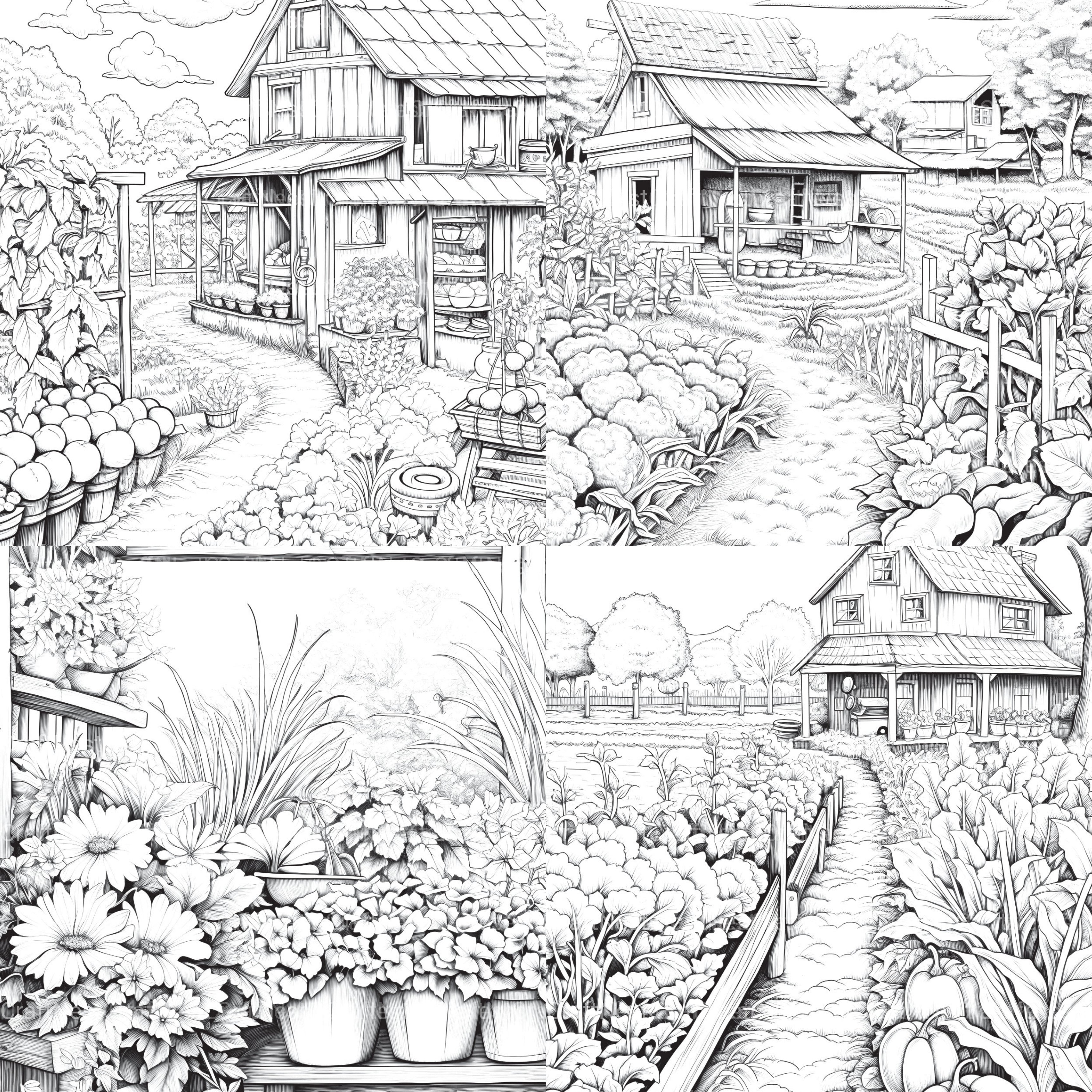 Farmers Garden Coloring Book 2 - CraftNest - Digital Crafting and Art
