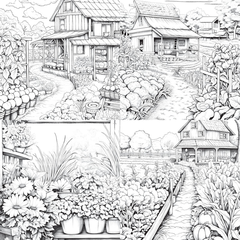 Farmers Garden Coloring Book 2 - CraftNest - Digital Crafting and Art