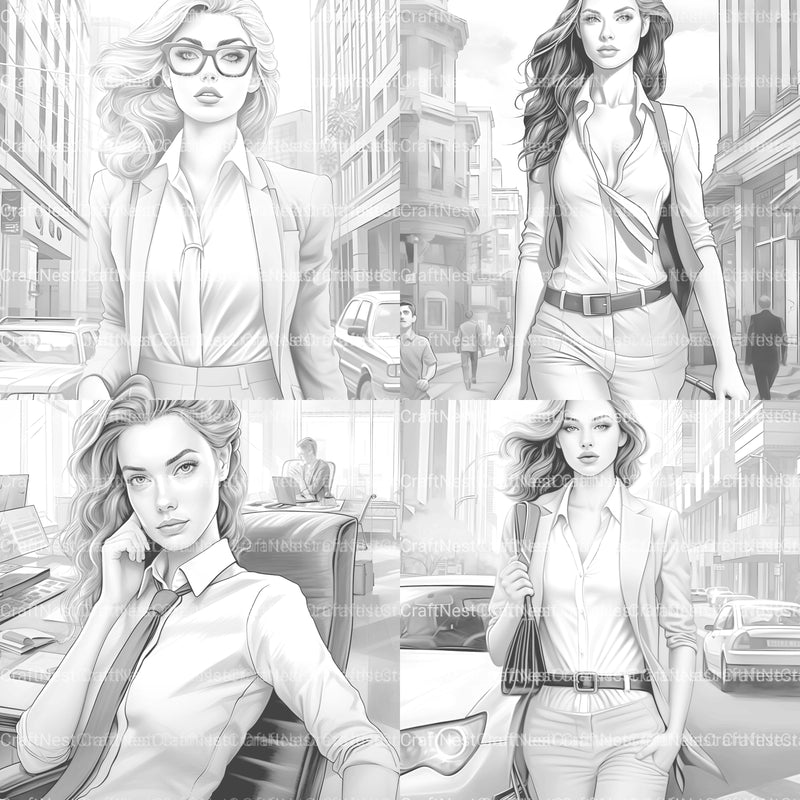 Business Women Coloring Book - CraftNest - Digital Crafting and Art