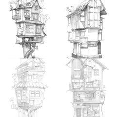 Contemporary Tiny House Coloring Book - CraftNest - Digital Crafting and Art