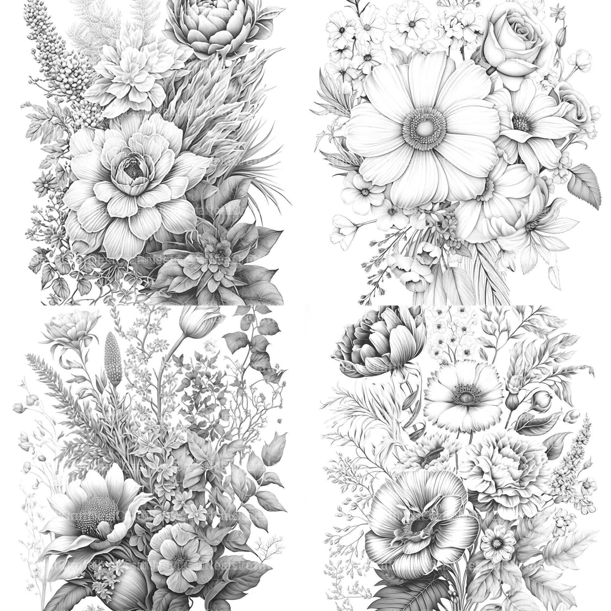 Flower Coloring Book - CraftNest - Digital Crafting and Art