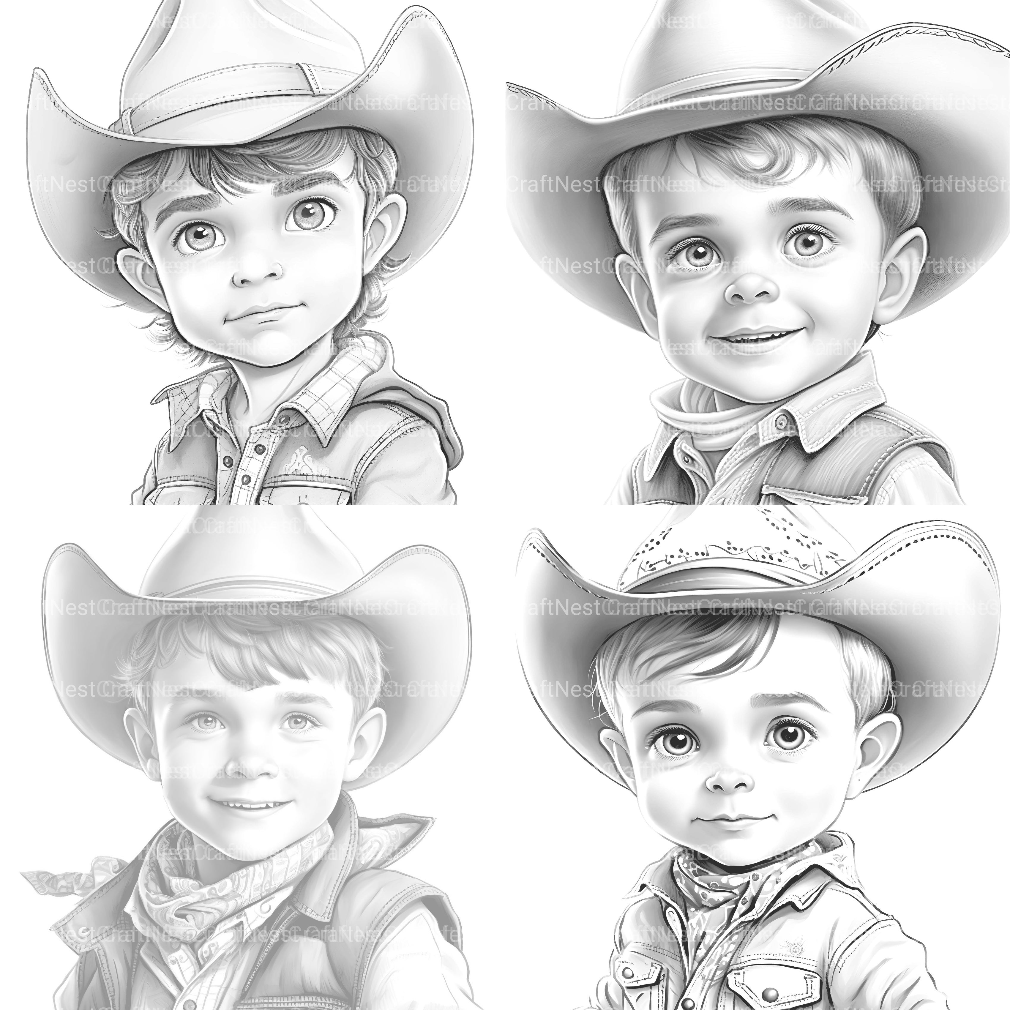 Cowgirl Coloring Book - CraftNest - Digital Crafting and Art