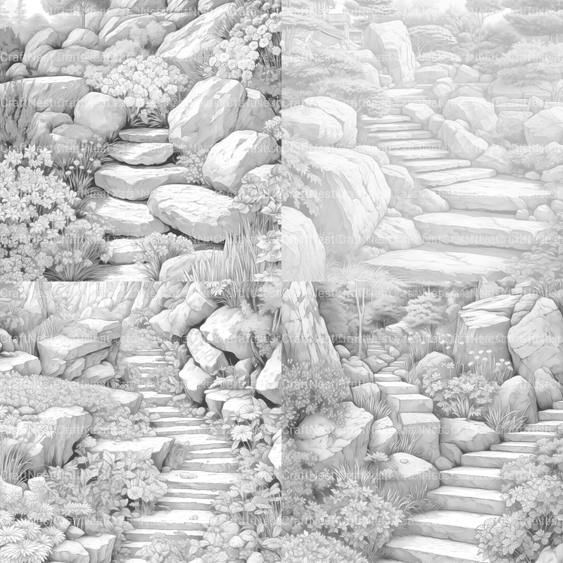 Rock Garden Coloring Book - CraftNest - Digital Crafting and Art