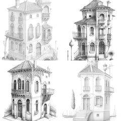 Venetian Tiny House Coloring Book - CraftNest - Digital Crafting and Art