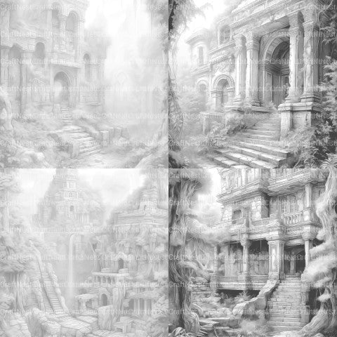 Lost Ruins Coloring Book - CraftNest - Digital Crafting and Art