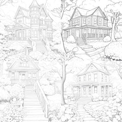 Autumn House Coloring Book - CraftNest - Digital Crafting and Art