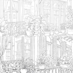 Mediterranean Windows Coloring Book - CraftNest - Digital Crafting and Art