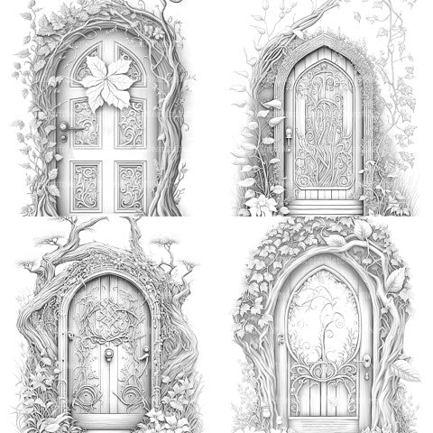 Enchanted Fairy Doors Coloring Book - CraftNest - Digital Crafting and Art