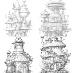 Futuristic Fairy House Coloring Book - CraftNest - Digital Crafting and Art
