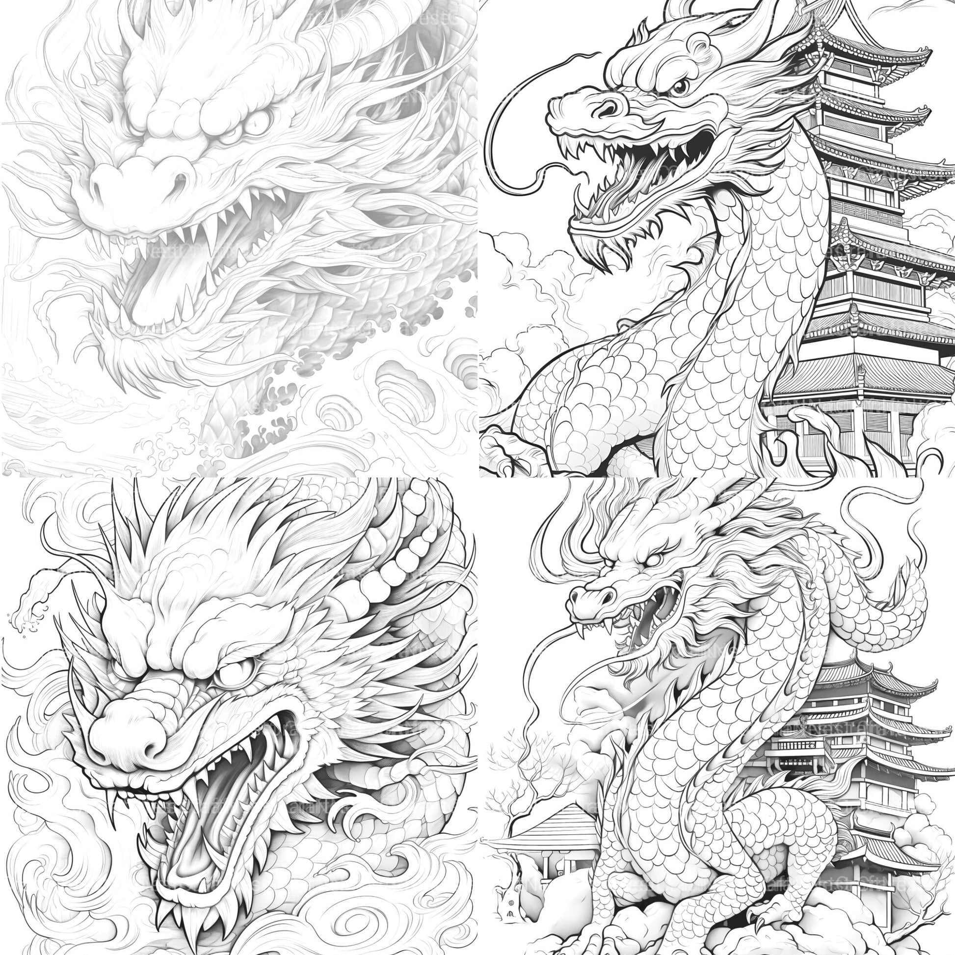 Dragon Coloring Book - CraftNest - Digital Crafting and Art