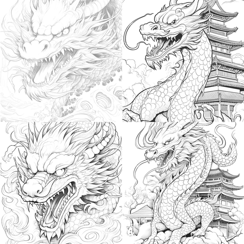 Dragon Coloring Book - CraftNest - Digital Crafting and Art