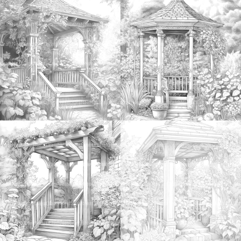 Garden Arbor Coloring Book - CraftNest - Digital Crafting and Art