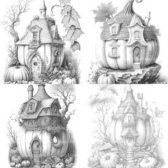 Pumpkin Fairy House Coloring Book - CraftNest - Digital Crafting and Art