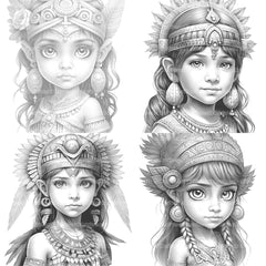 Aztec Boy Coloring Book - CraftNest - Digital Crafting and Art