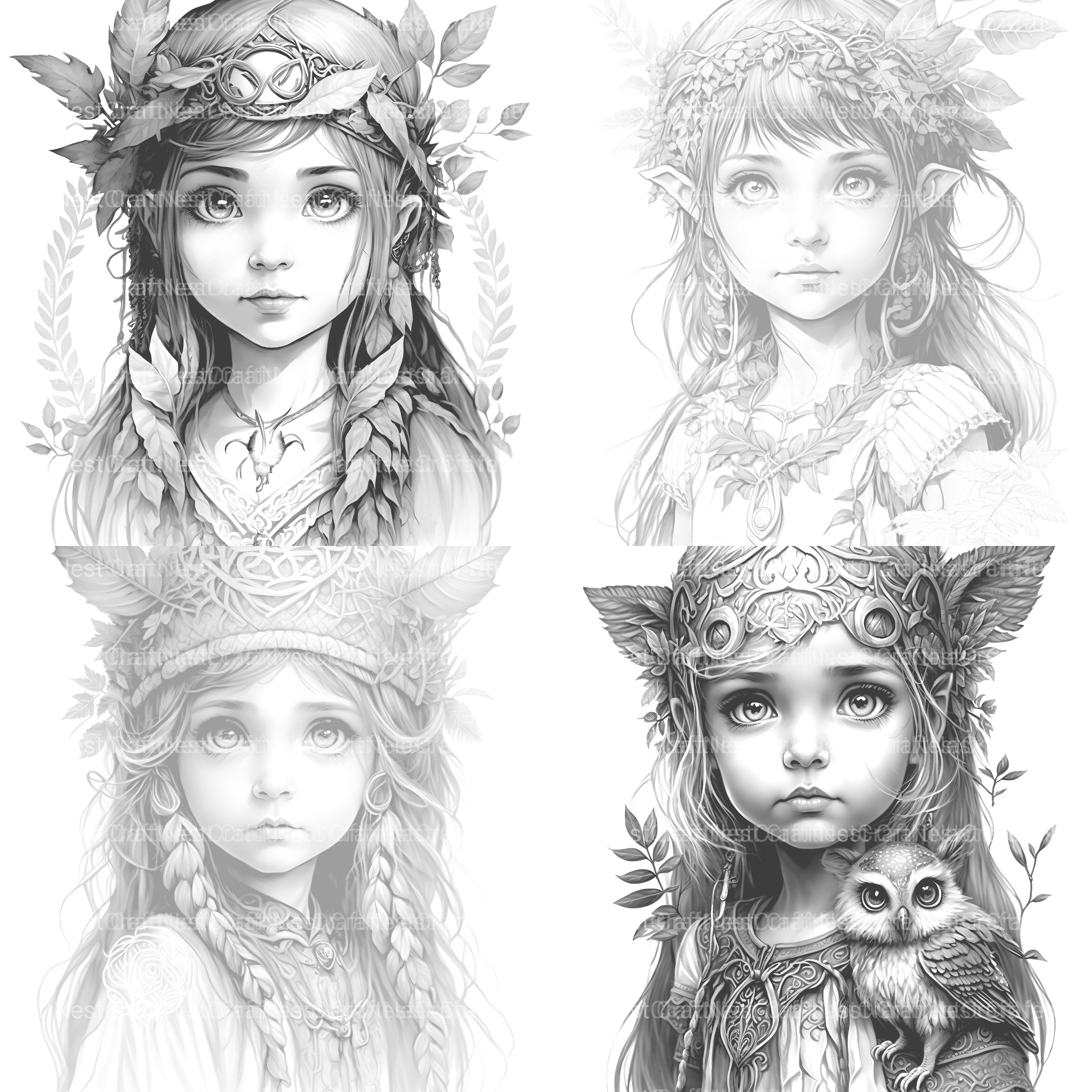 Fairy Girl Coloring Book - CraftNest - Digital Crafting and Art