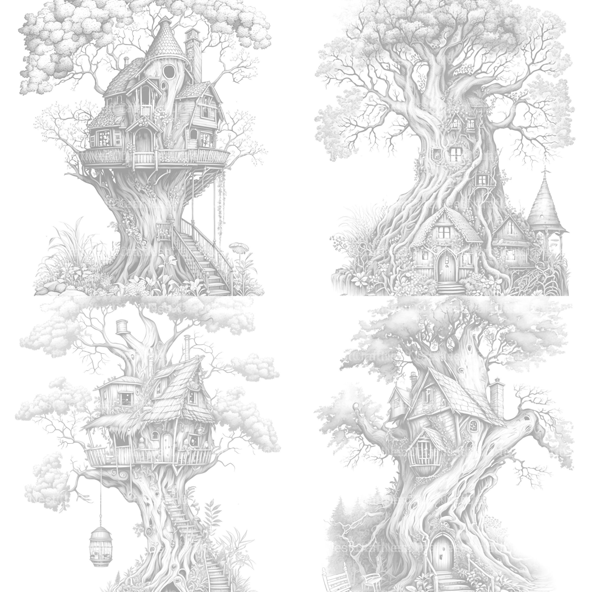 Treehouse Coloring Book 3 - CraftNest - Digital Crafting and Art