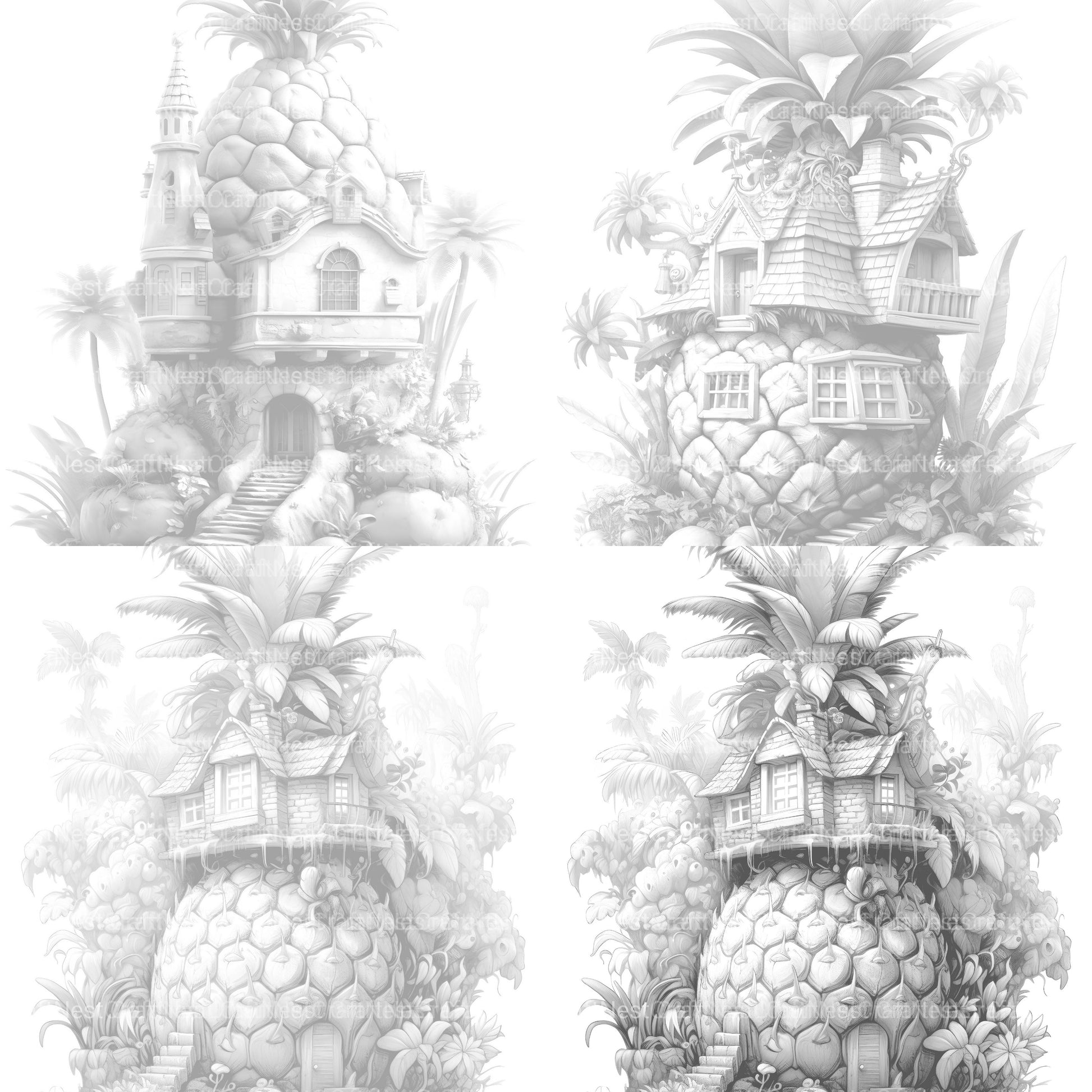 Fairy House Coloring Book - CraftNest - Digital Crafting and Art