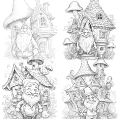 Gnome Coloring Book 2 - CraftNest - Digital Crafting and Art