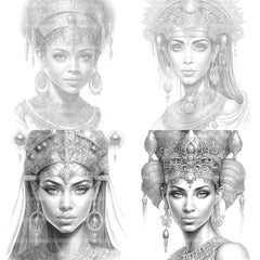 Ancient Egypt Queen Coloring Book - CraftNest - Digital Crafting and Art