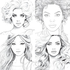 Beautiful Women Coloring Book - CraftNest - Digital Crafting and Art