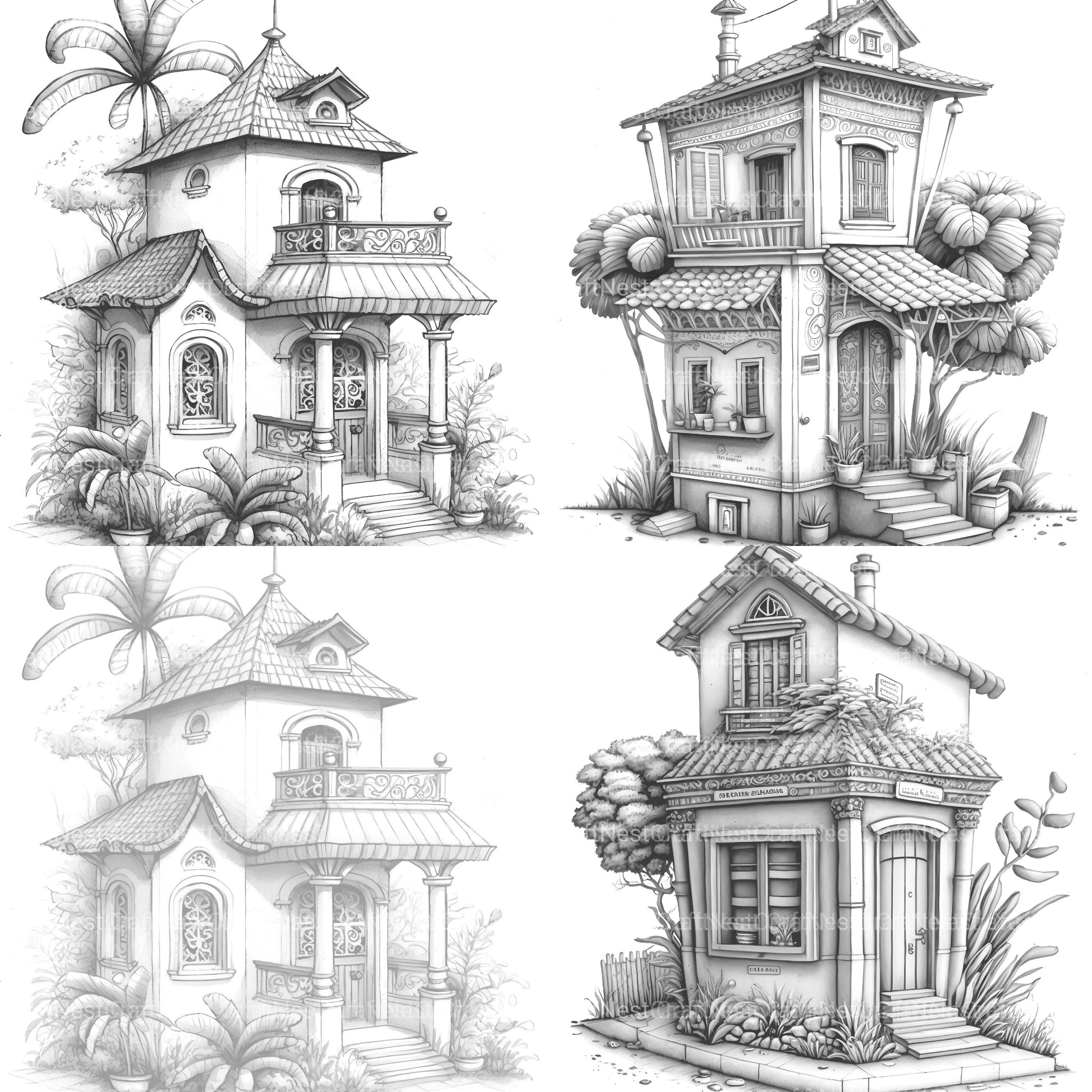 Chile Tiny House Coloring Book - CraftNest - Digital Crafting and Art