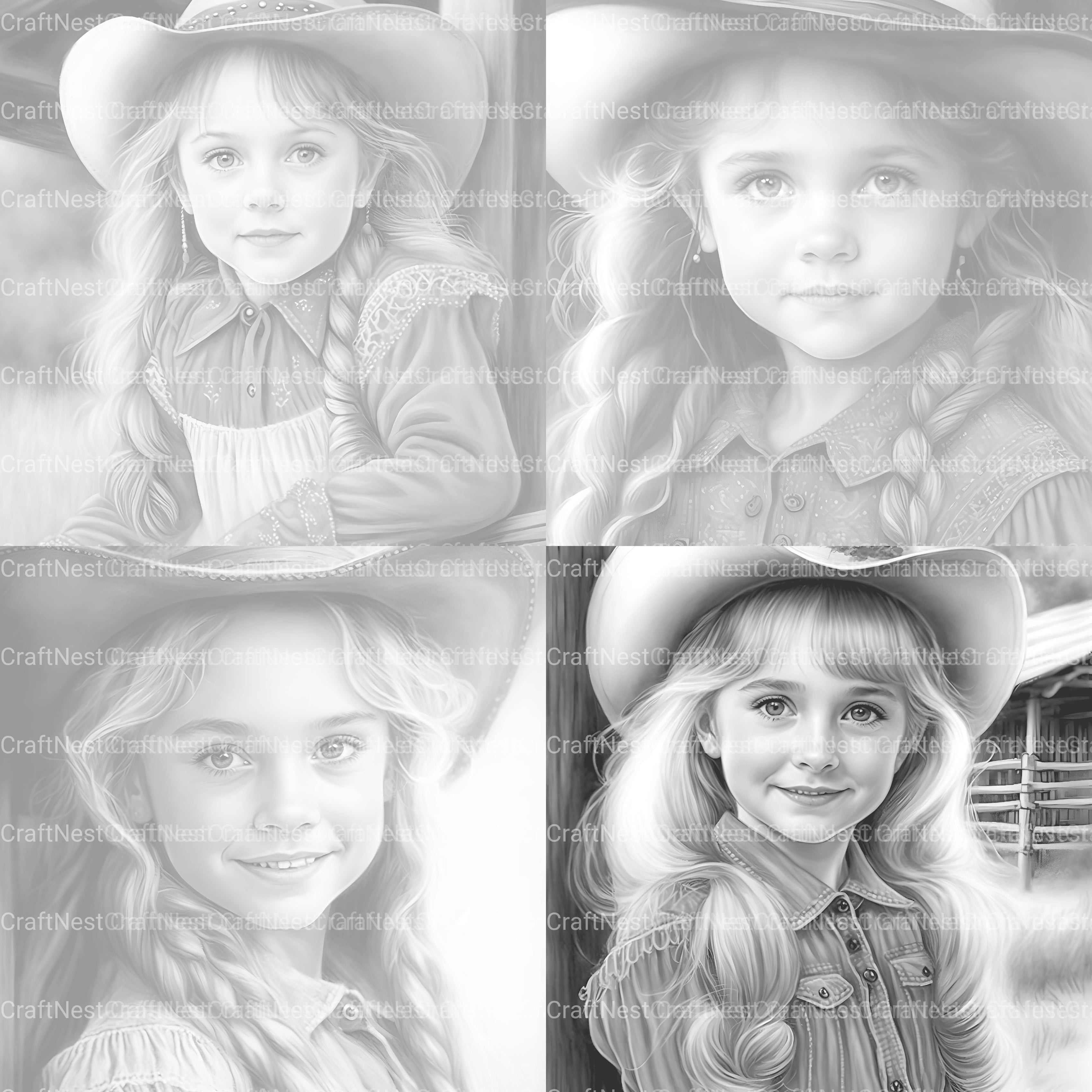 Country Girl Coloring Book - CraftNest - Digital Crafting and Art