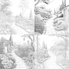 Garden Path Coloring Book - CraftNest - Digital Crafting and Art