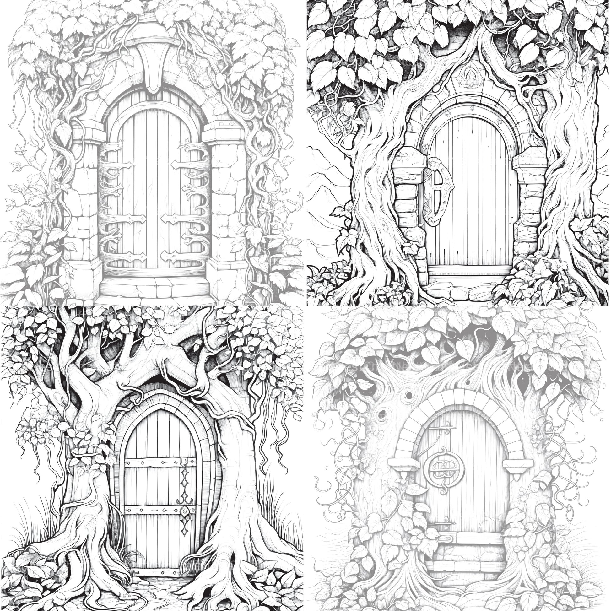 Blooming Door Coloring Book - CraftNest - Digital Crafting and Art