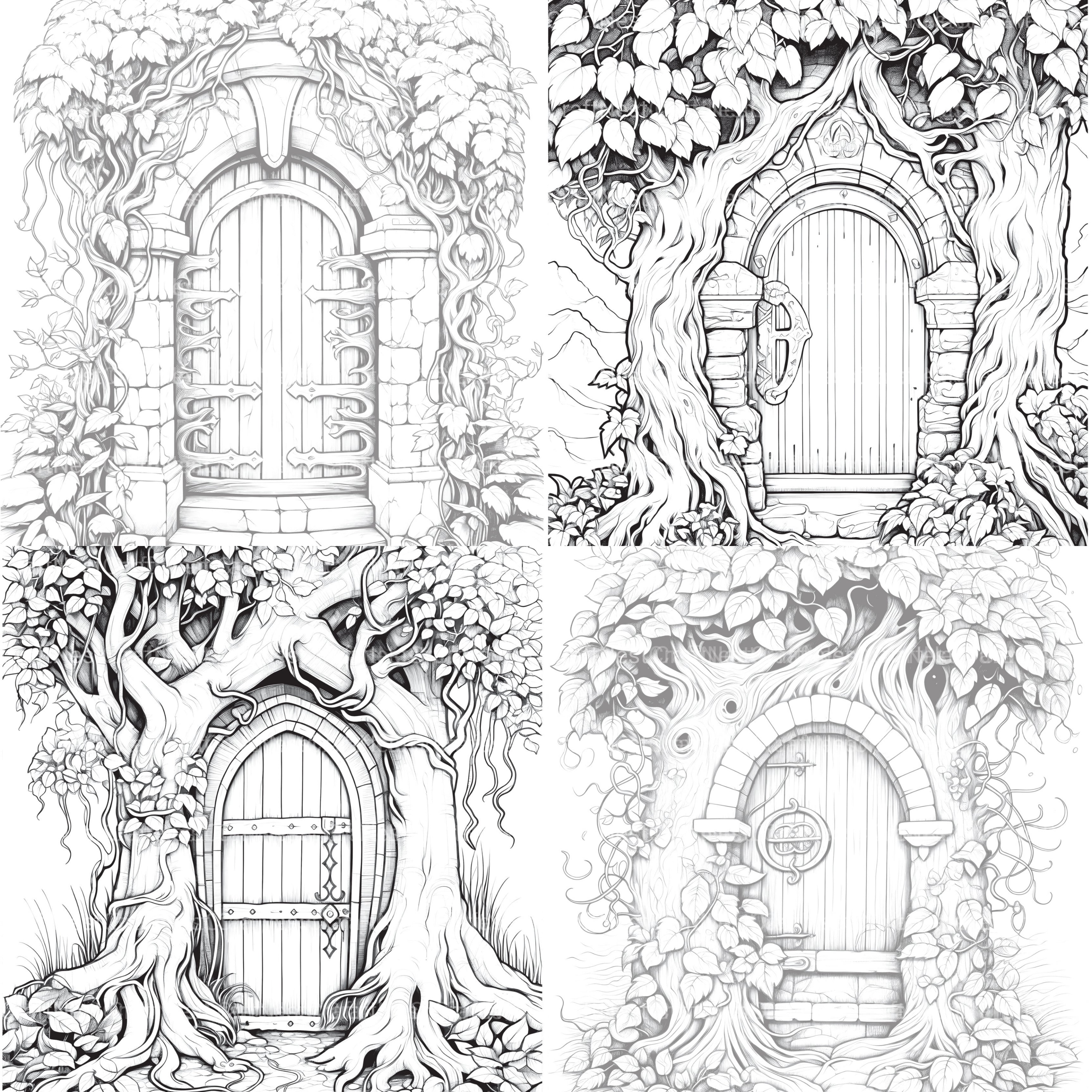 Blooming Door Coloring Book - CraftNest - Digital Crafting and Art