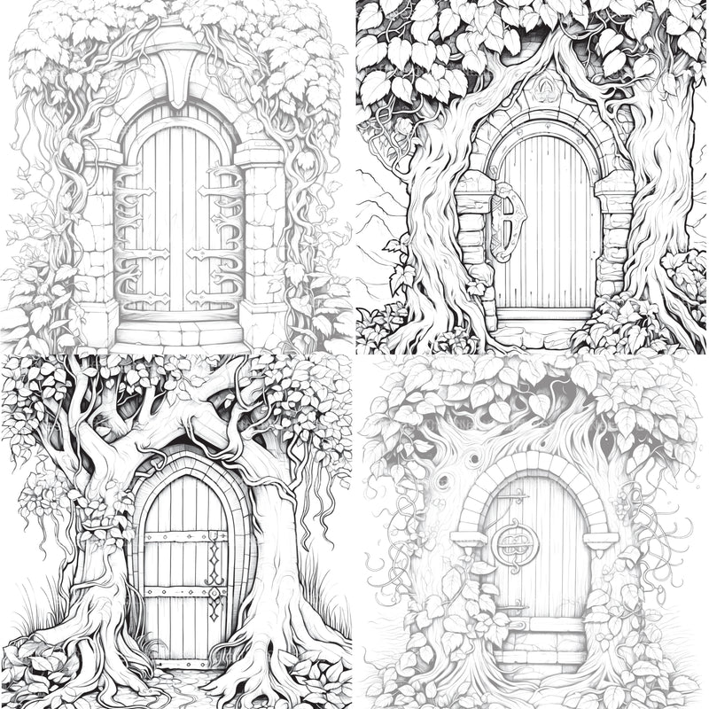 Blooming Door Coloring Book - CraftNest - Digital Crafting and Art