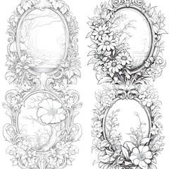 Blooming Mirror Coloring Book - CraftNest - Digital Crafting and Art