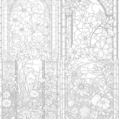 Stained Glass Garden Coloring Book - CraftNest - Digital Crafting and Art