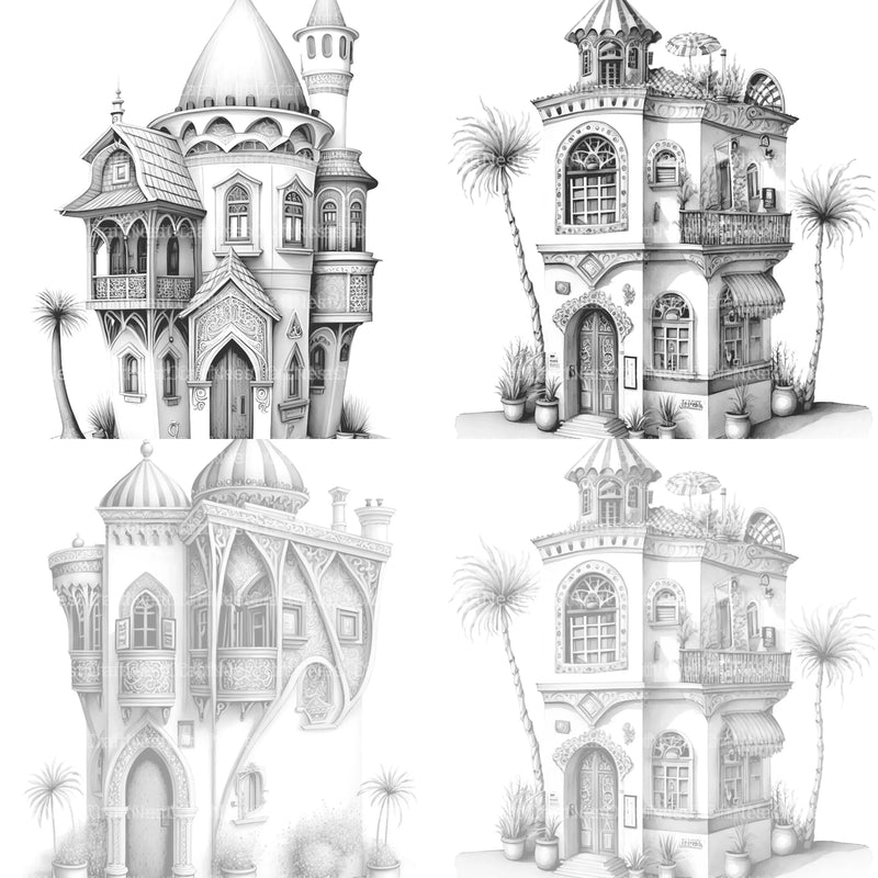 Dubai Tiny House Coloring Book - CraftNest - Digital Crafting and Art