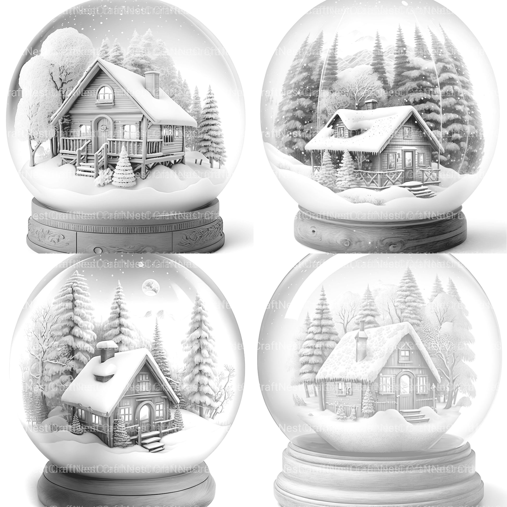 Snowball Cabin Coloring Book - CraftNest - Digital Crafting and Art