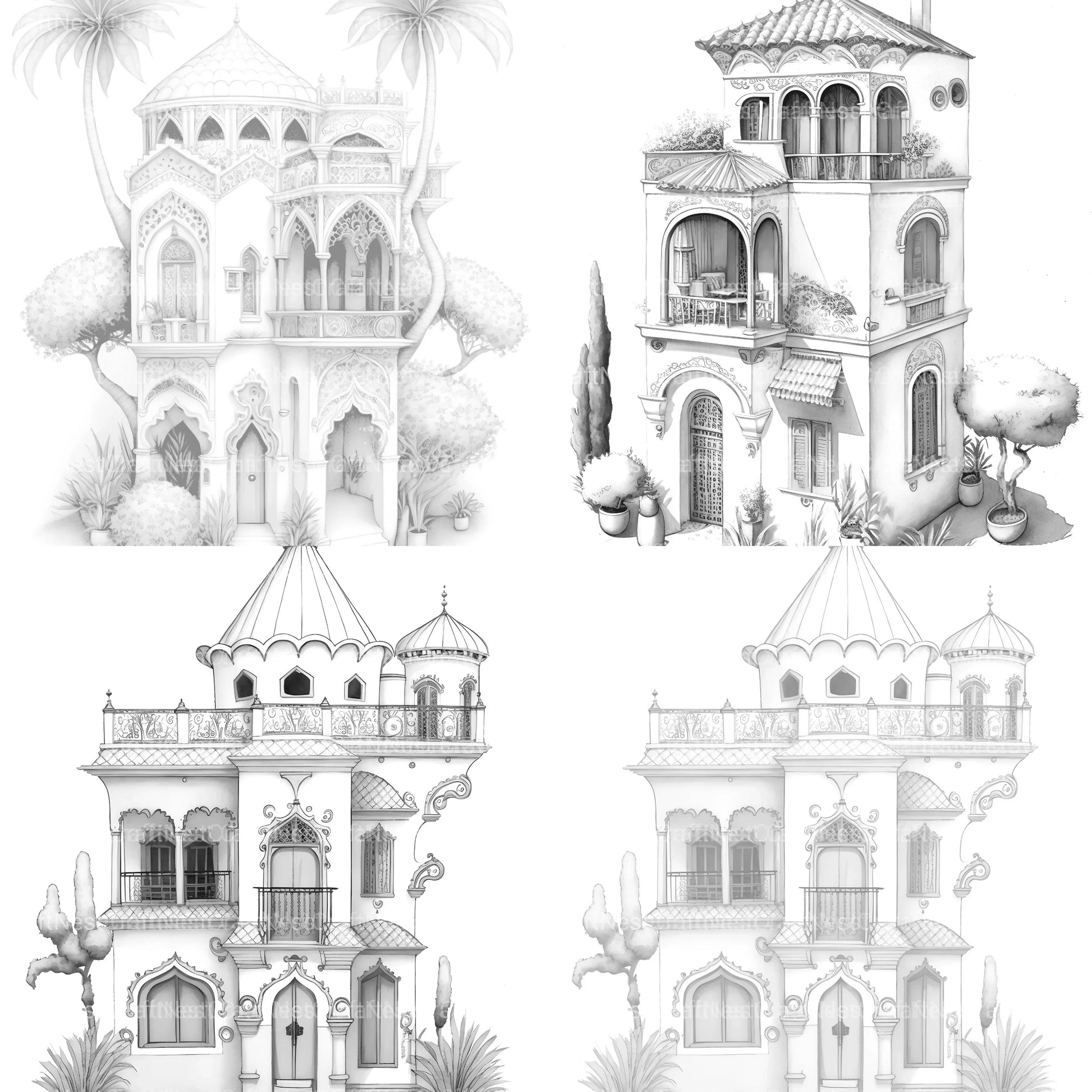 Moroccan Tiny House Coloring Book - CraftNest - Digital Crafting and Art