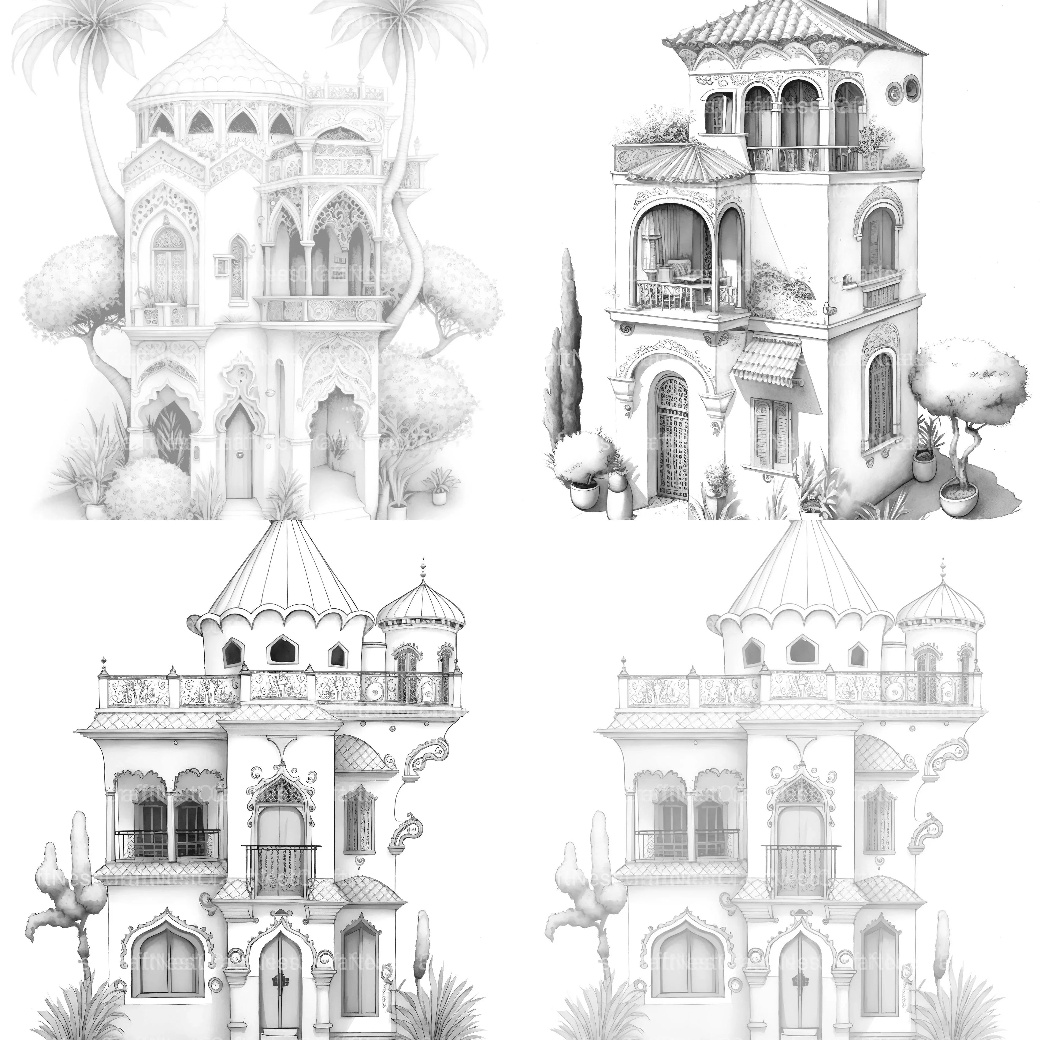 Moroccan Tiny House Coloring Book - CraftNest - Digital Crafting and Art