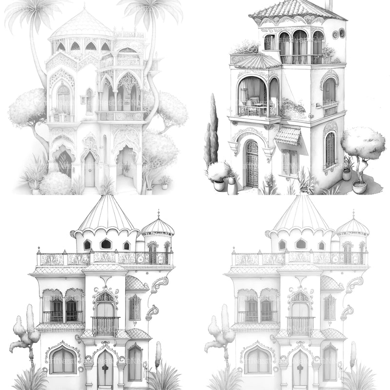 Moroccan Tiny House Coloring Book - CraftNest - Digital Crafting and Art