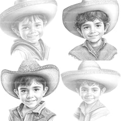 Cute Mexican Boy Coloring Book - CraftNest - Digital Crafting and Art