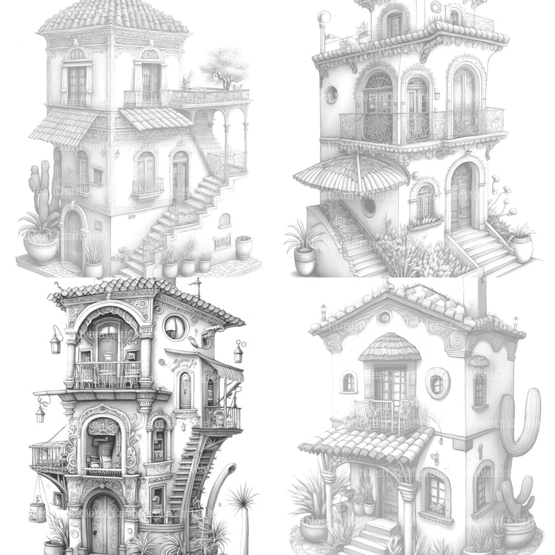 Mexican Tiny House Coloring Book - CraftNest - Digital Crafting and Art
