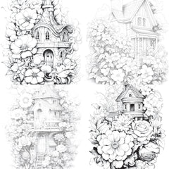 Blooming House Coloring Book - CraftNest - Digital Crafting and Art