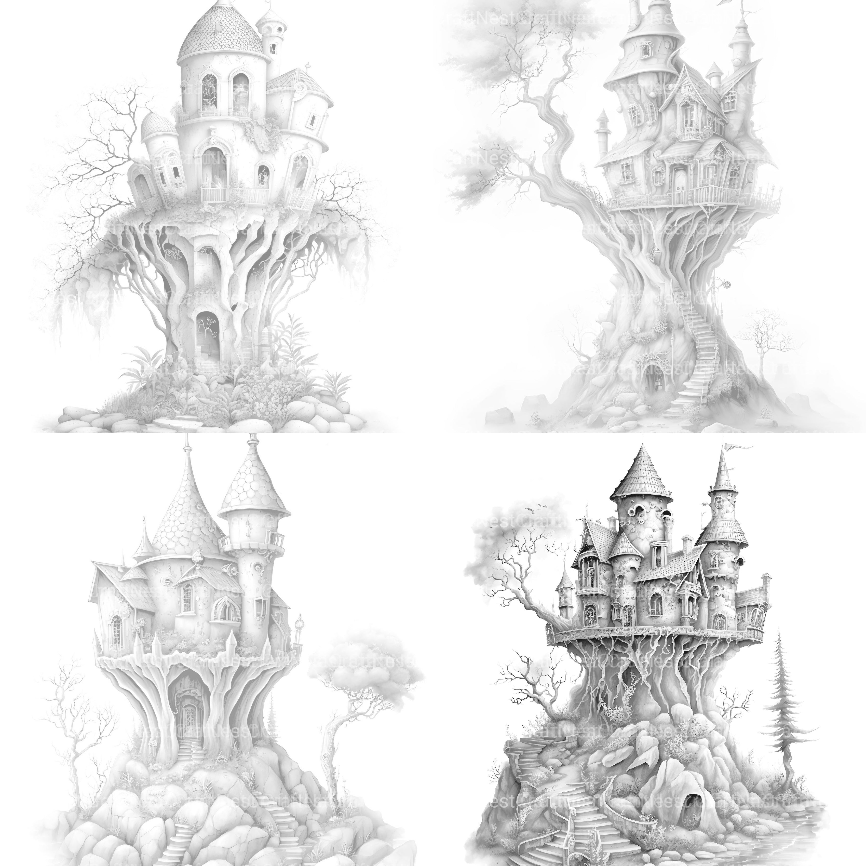 Fairy Fort Coloring Book - CraftNest - Digital Crafting and Art