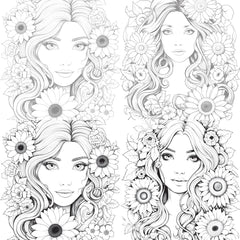 Venetian Carnival Woman Coloring Book - CraftNest - Digital Crafting and Art