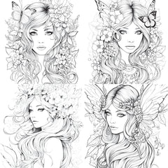 Beautiful Fairies Coloring Book - CraftNest - Digital Crafting and Art