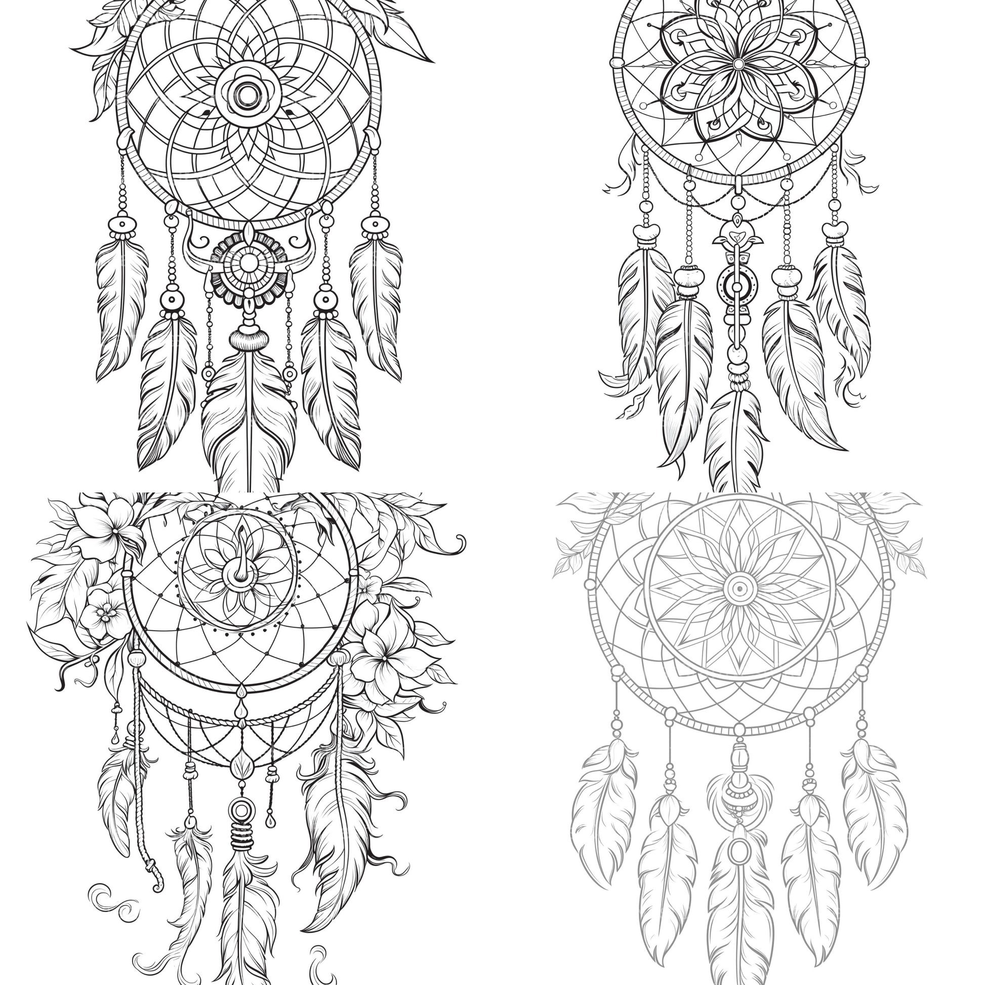 Dreamcatcher Coloring Book - CraftNest - Digital Crafting and Art