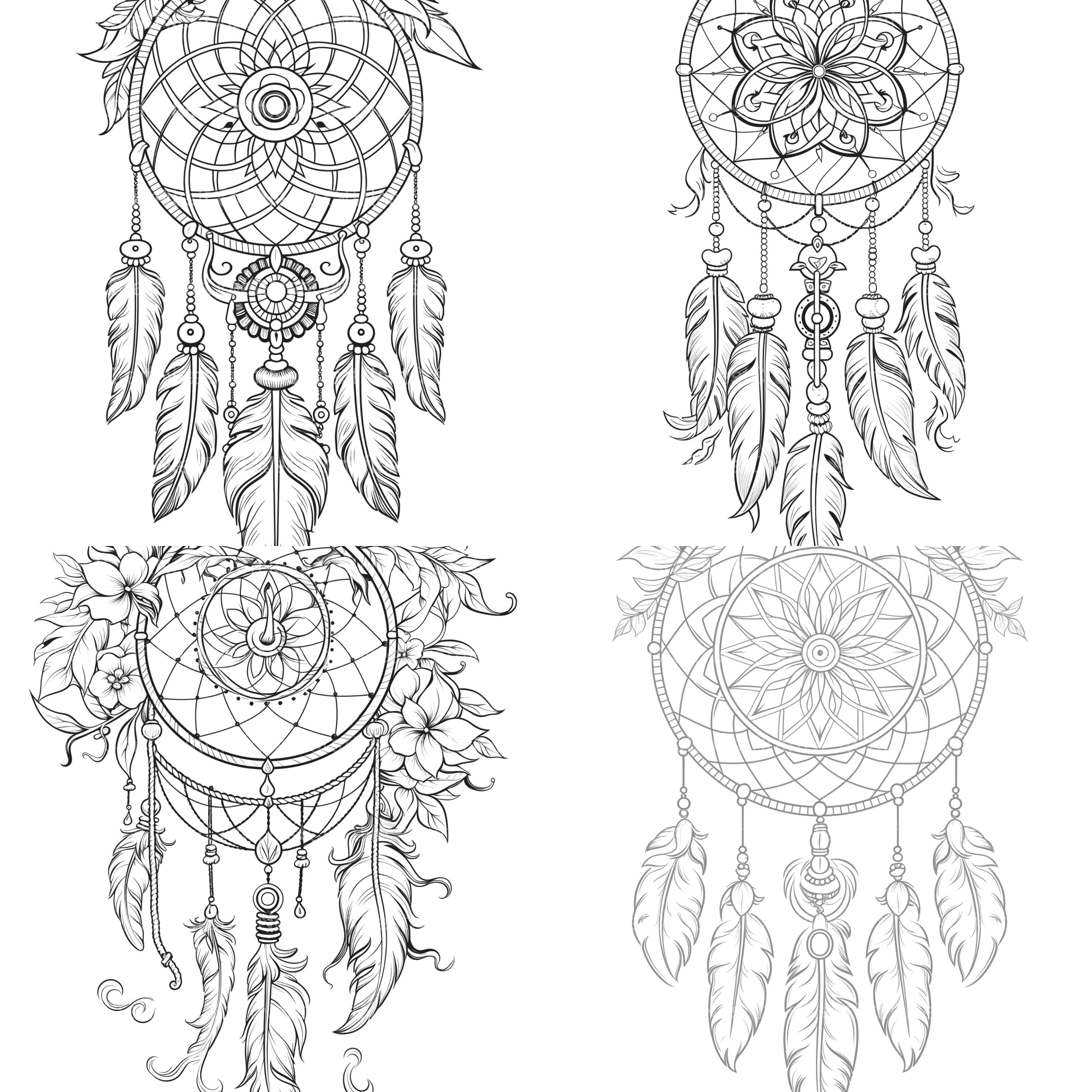 Dreamcatcher Coloring Book - CraftNest - Digital Crafting and Art